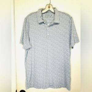 Abercrombie and Fitch Polo Shirt M Cocktails Print Cooling Stretch Lightweight